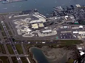 Vue aérienne de l'aéroport Logan