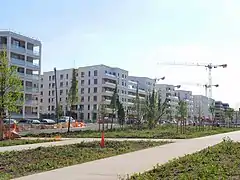 L'avenue des Sciences, dans le quartier de Moulon, au cœur de Paris-Saclay sur la commune de Gif-sur-Yvette.