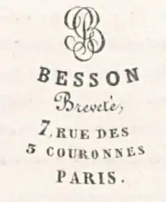logo de Besson (facteur d'instruments)