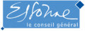 Logotype du conseil général de l’Essonne (version 2002) abandonnant le tangram au profit d’un simple losange.