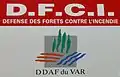 Logo de portière des véhicules DFCI État de la DDAF du Var en 2006.