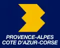 Ancien logo de FR3 Provence-Alpes-Côte d'Azur-Corse du 6 mai 1986 au 22 novembre 1987.