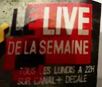 Logo de l'émission Le Live de la Semaine sur Canal+ de 2003 à 2009.