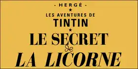 Haut de couverture de l'album Le Secret de La Licorne.