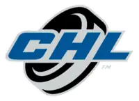 Logo représentant les lettres CHL devant un palet.