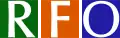 Ancien logo de RFO du 19 février 1990 au 1er février 1999.