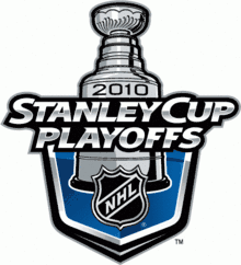 Logo avec la Coupe Stanley et les mots "Stanley Cup Playoffs 2010"