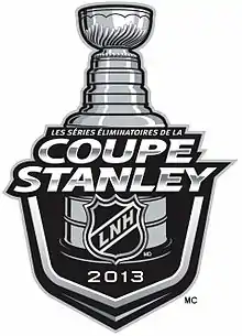 Logo représentant la Coupe Stanley et les mots « Séries éliminatoires de la Coupe Stanley 2013 »
