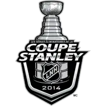 Logo représentant la Coupe Stanley et les mots « Séries éliminatoires de la Coupe Stanley 2014 »