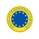 Logo Européen de l'attestation Spécialité Traditionnelle Garantie. Le logo "Spécialité Traditionnelle Garantie" est une marque déposée par la Commission de l'Union Européenne. Source : http://ec.europa.eu/agriculture/foodqual/protec/logo_en.