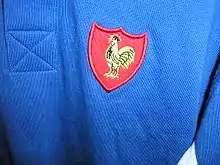 Logo sur un maillot du XV de France.
