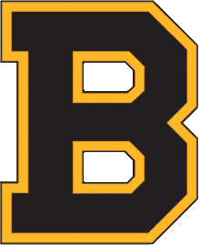 Logo des Bruins représentant un B noir aux contours orange.