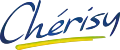Représentation du logo de 2013, texte en bleu nuit, avec deux traits vert et jaune.