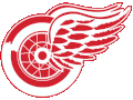 Dessin du Logo des Red Wings de 1935 à 1948 représentant une roue ailée rouge.