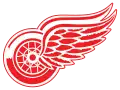Dessin du Logo des Red Wings depuis 1948 représentant une roue ailée rouge.