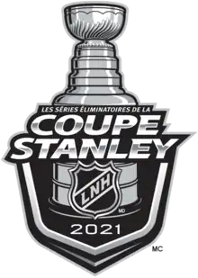 Logo représentant la Coupe Stanley et les mots « Séries éliminatoires de la Coupe Stanley 2021 »