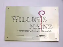 Description de l'image Logo des Willigis-Gymnasiums.JPG.