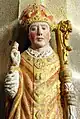 Statue de saint Monna, kersanton polychrome.