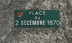 Loigny, place du 2 décembre 1870.