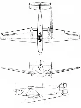 vue en plan de l’avion