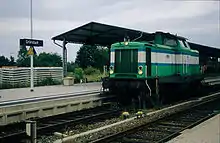 Locomotive 42 de Wincanton Rail dans la gare de Grünstadt (Grünstadter Bahnhof) en juillet 2007.