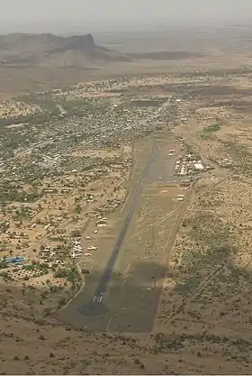 Vue aérienne de l'aéroport