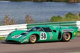 Une Lola T70 Mk3B à Mallory Park.