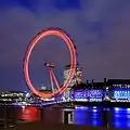 Le London Eye la nuit.