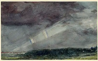 Londres, de Hampstead Heath dans une tempête, 1831British Museum, Londres