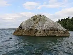 Vue de la roche, le 18 août 2017.