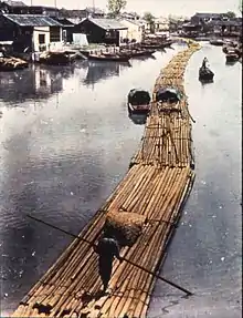 Long train de bambou, Suzhou, Jiangsu, Chine, début XXe s.
