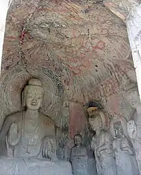 Paroi du fond et face Nord, Binyang, grotte du milieu