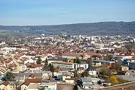 Le centre de Lons-le-Saunier depuis Montciel.