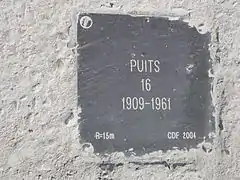 Puits no 16, 1909 - 1961.