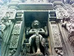 Statue de Narasimha au Temple de Varaha Narasimha à Simhachalam.