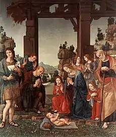 Adoration des bergers, v. 1510Musée des Offices.