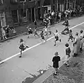 Courses de caisse à savon à Oostenburg, 11 juillet 1951; photographe, JD Noske