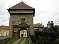 Château de Mardigny, tour d'entrée au nord.