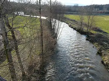 La Loue au pont de l'ancienne voie ferrée.