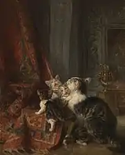 Intérieur avec chats, musée d'Amsterdam.