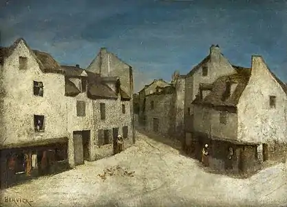 Rue de village avec volaille, Glasgow, Collection Burrell.