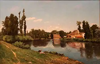 Paysage, bord de rivière, musée d'Art de Toulon.