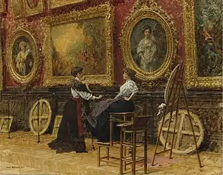 Les Copistes au Louvre (1909), localisation inconnue.