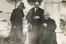 Louis Canet, Jean Marx et Louis Duchesne, à Rome.