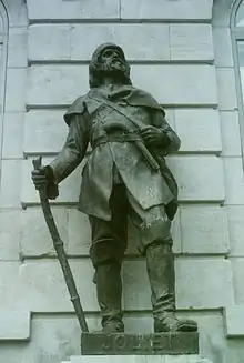 Statue de Louis Jolliet devant l'hôtel du Parlement du Québec