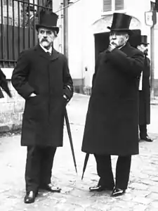 Le préfet Louis Lépine et Georges Clemenceau en 1908.