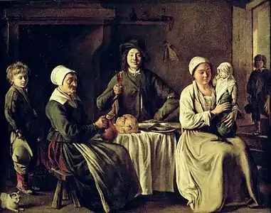 Louis Le Nain (1642)Une famille heureuseMusée du Louvre.