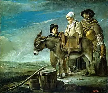 La famille de la laitière, par Louis Le Nain, années 1640.