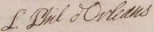 Signature de Louis Philippe d'Orléans