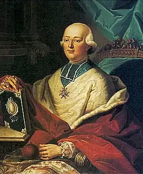 Louis René Édouard de Rohan-Guéméné (1734-1803, prince de Rohan, cardinal, archevêque de Strasbourg, membre de l'Académie française, grand aumônier du roi et proviseur de la Sorbonne.